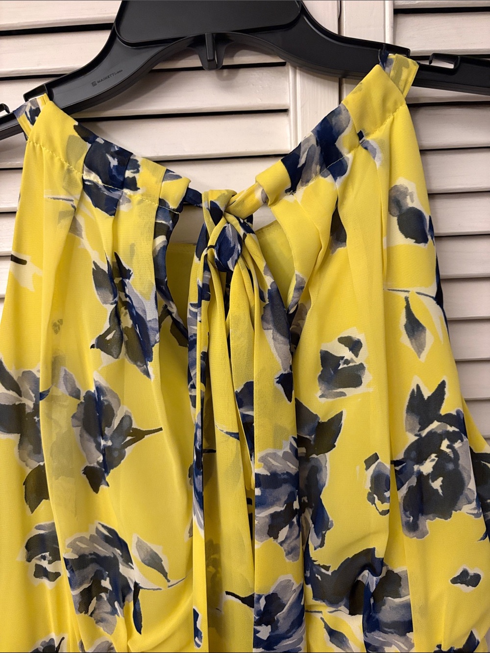 Eliza J Yellow Floral Halter Ruffle Maxi Dress - Picture 5 of 8